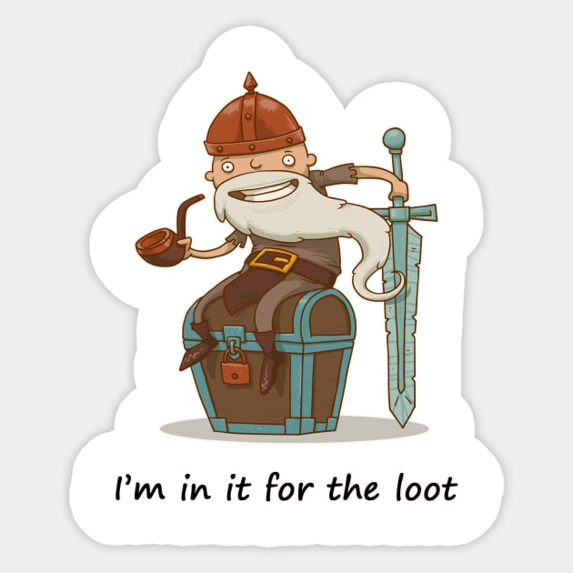 Warrior - Loot Sticker by marcusmattingly